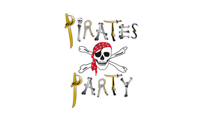Pirates Party with skull