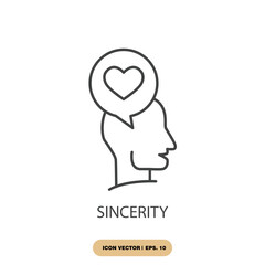 sincerity icons  symbol vector elements for infographic web