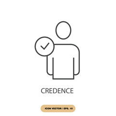 credence icons  symbol vector elements for infographic web