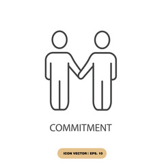 commitment icons  symbol vector elements for infographic web