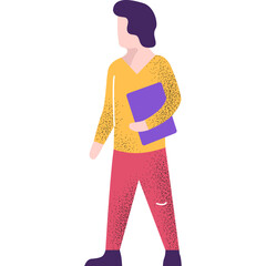 Man vector people icon isolated on white