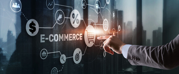 Fototapeta na wymiar E-commerce Business Digital Marketing Concept. Electronic commerce