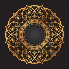 Luxury golden Geometric Ornamental Mandala Background Vector Design. decorative mandala for tattoo, Mehendi, Islamic, Ornament, Art, henna, Indian, Asian, print, poster, cover, brochure, flyer, banner