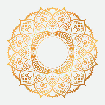 Ornamental Geometric  luxury Golden mandala vector design