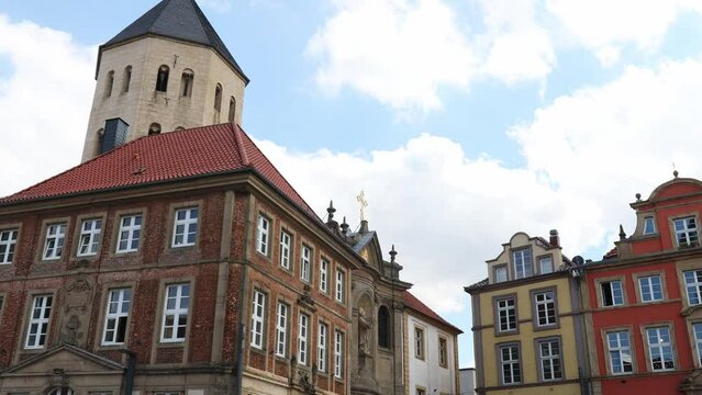 the historic paderborn city in germany 4k 30fps video