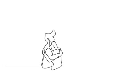 married young couple in love hugging each other 