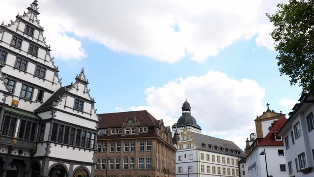 the historic paderborn city in germany 4k 30fps video