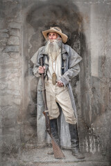 Rodney Bland Poses as Old Cowboy