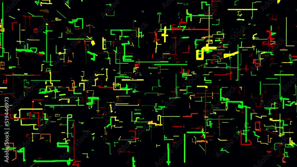 Poster moving lines in schematic pattern. motion. colorful schematic pattern of lines in technological styl