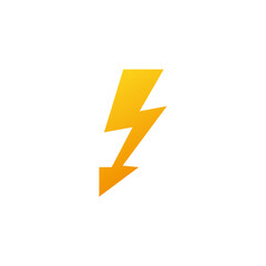 Lightning, arrow. Vector graphics in flat style