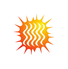 Heat Temperature Wave Symbol Logo Icon