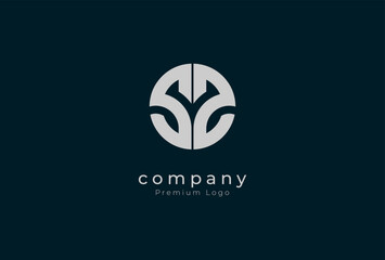 Naklejka premium Initial SS or S2 monogram Logo, stylish letter S and S logo design, vector illustration