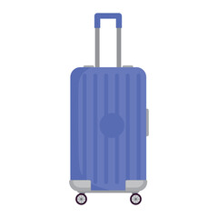 purple suitcase with wheels