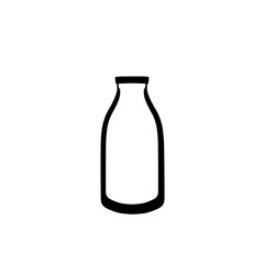 bottle of milk on  white background 