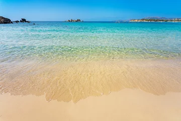 Foto op Plexiglas Palombaggia strand, Corsica Uitzicht op het beroemde strand van Palombaggia