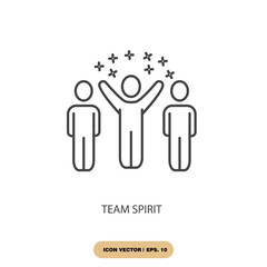 team spirit icons  symbol vector elements for infographic web