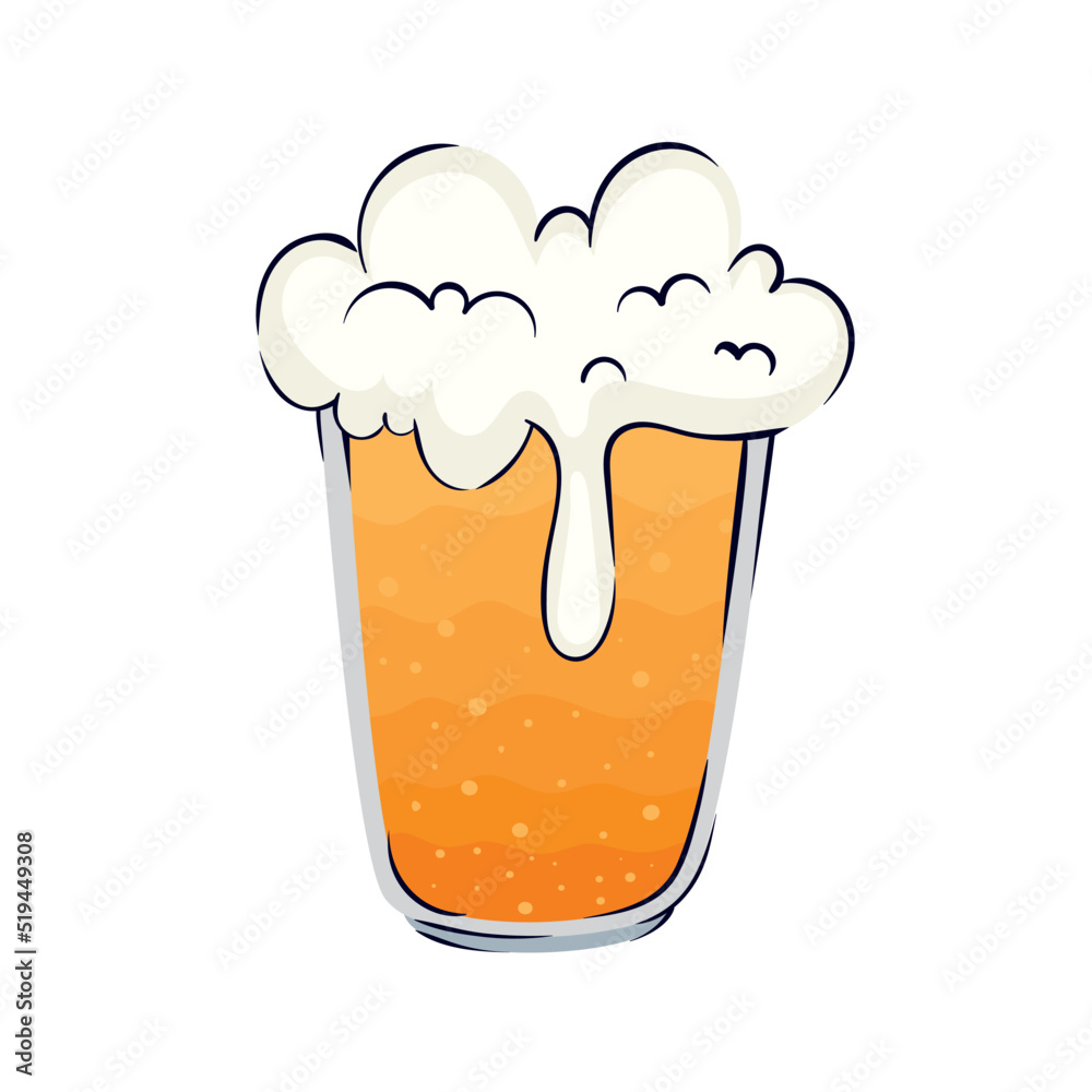 Poster fresh beer glass drink