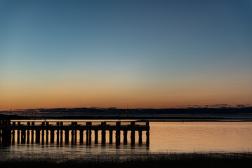 Sunrise on the water.