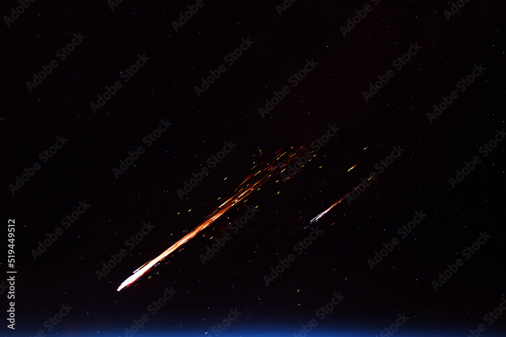 Wall mural asteroid in open space. elements of this image furnished by nasa