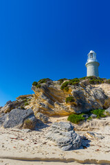 Bathurst Lighthouse on Rottness Island in Perth, Western Australia