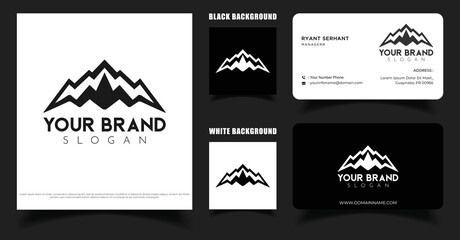 Simple Mountain And Outdoor Adventures Branding Logo