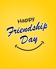 Happy Friendship day wish message creative design