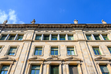 Obraz premium Old exterior architecture in Barcelona, Spain