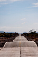 Horizontal format photograph of Argentina's National Route 40 paved with undulations