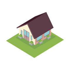 little house isometric construction