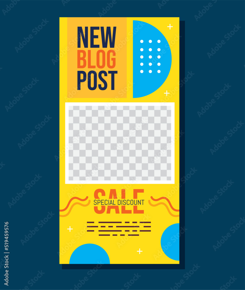 Canvas Prints yellow social marketing flyer