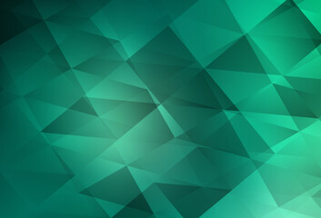 Obraz premium Light Green vector low poly layout.