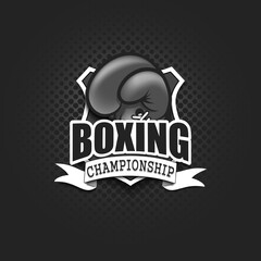 Boxing logo template design