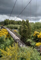 An old wood bridge in Pucon Chile