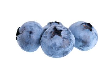 Fresh blueberry isolated on white background. Bilberry or whortleberry. Clipping path.