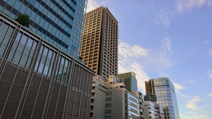 Fototapeta na wymiar high rise buildings in Tokyo