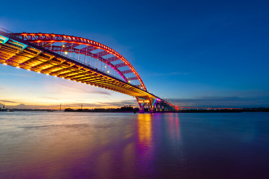 Hoang Van Thu bridge in Hai Phong, Vietnam.