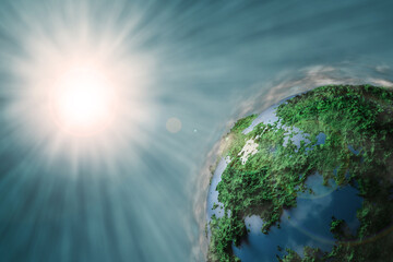 エコロジーイメージ　Ecology concept, 3d rendering.