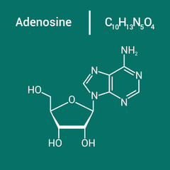 chemical structure of Adenosine (C10H13N5O4)