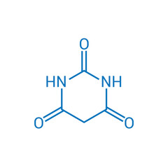 chemical structure of Barbituric acid (C4H4N2O3)