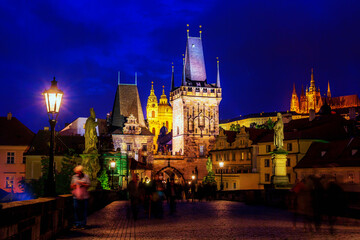 Obraz premium city castle at night