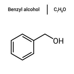 chemical structure of Benzyl alcohol (C7H8O)