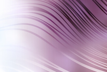 Light Purple vector pattern with curved lines.