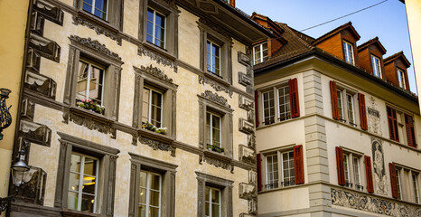 Historic buildings in the Old Town of Lucerne - travel photography