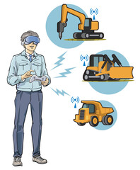 VRゴーグルによる操縦 © freehand