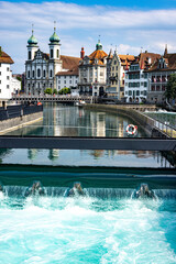 River Reuss in the city of Lucerne - travel photography