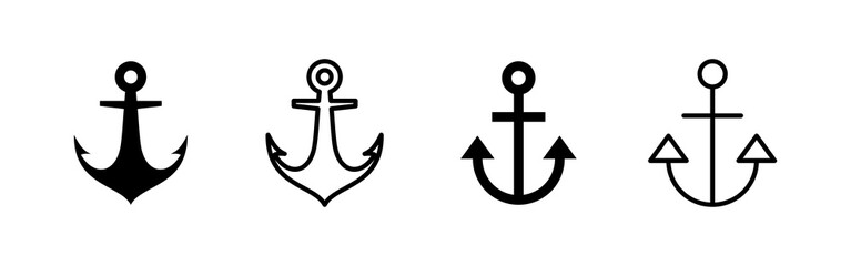 Anchor icon vector. Anchor sign and symbol. Anchor marine icon.