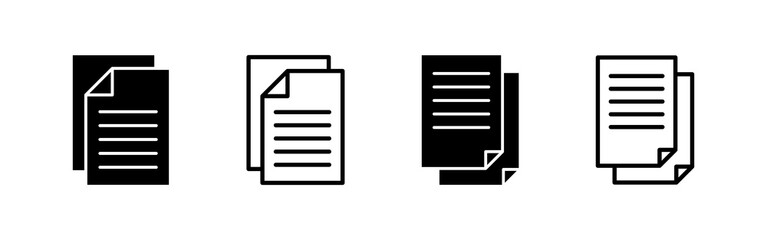 Document icon vector. Paper sign and symbol. File Icon