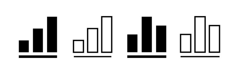 Growing graph icon vector. Chart sign and symbol. diagram icon