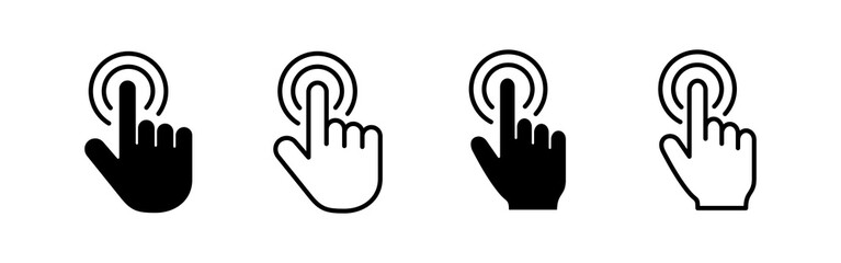 Hand cursor icon vector. cursor sign and symbol. hand cursor icon clik