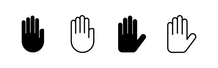 Hand icon vector. hand sign and symbol. palm
